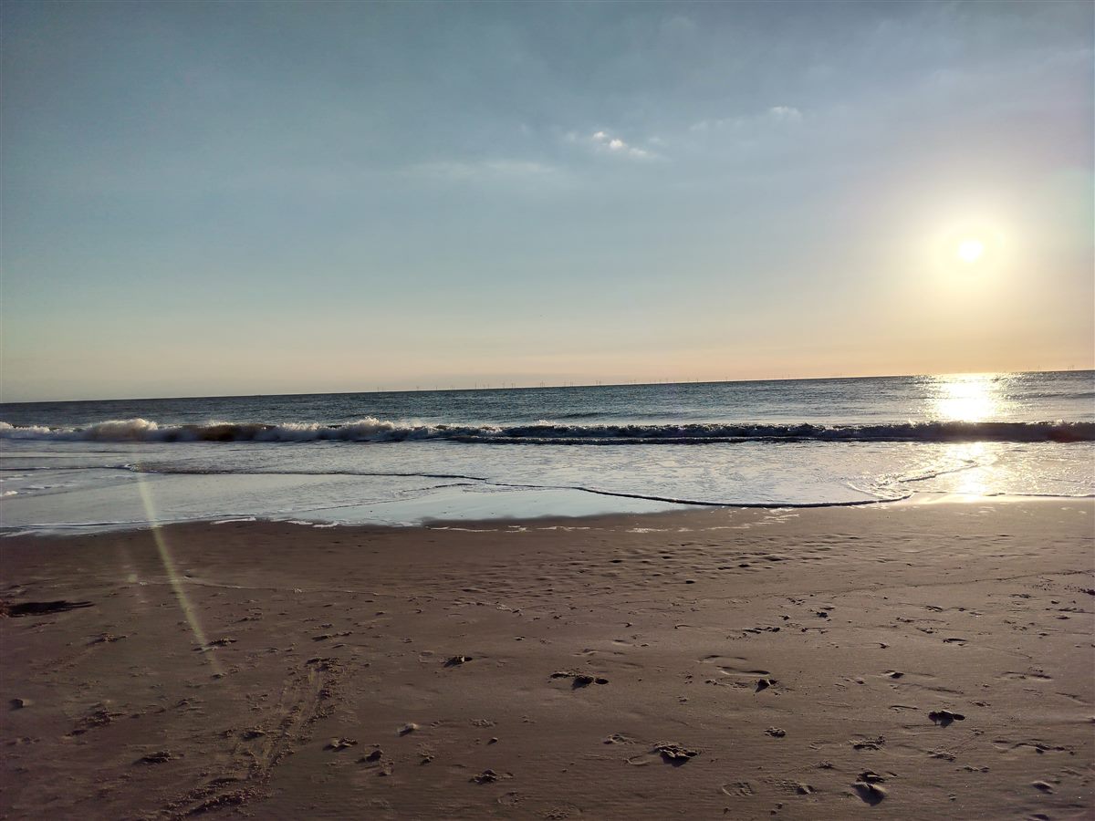 Zonsondergang op het strand